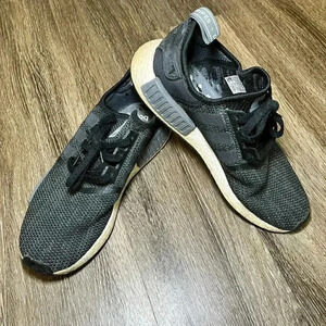 Mens Adidas NMD R1 Black Sneakers - 9